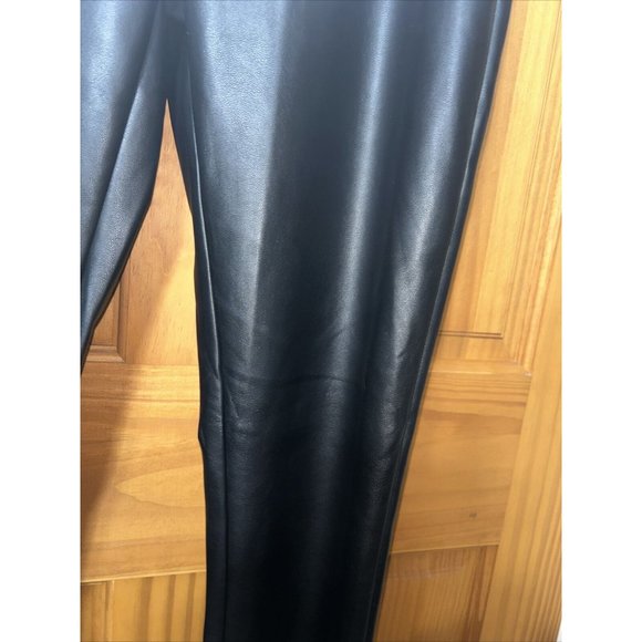 MNG By Mango Faux Leather Skinny Pants Black Size Medium - Picture 6 of 16